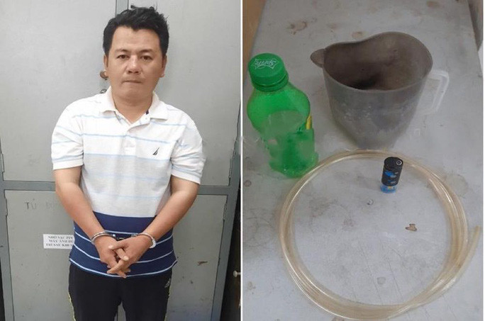 Lê Bá Thành cùng tang vật Lê Bá Thành cùng tang vật