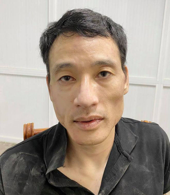 Nguyễn Thái Thành tại cơ quan điều tra. ẢNH CÔNG AN CUNG CẤP