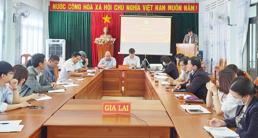 Lấy ý kiến đối với người được giới thiệu ứng cử đại biểu HĐND tỉnh Gia Lai khóa XII ảnh 1 Quang cảnh hội nghị. Ảnh: Ngọc Anh