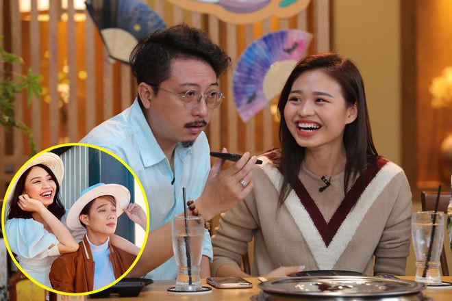 Lê Lộc liên tục nũng nịu với đàn anh Hứa Minh Đạt và Color Man khi bị trêu chọc với Tuấn Dũng. ẢNH: BTC