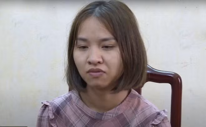 Chu Thúy Hằng tại cơ quan điều tra. ẢNH CÔNG AN CUNG CẤP