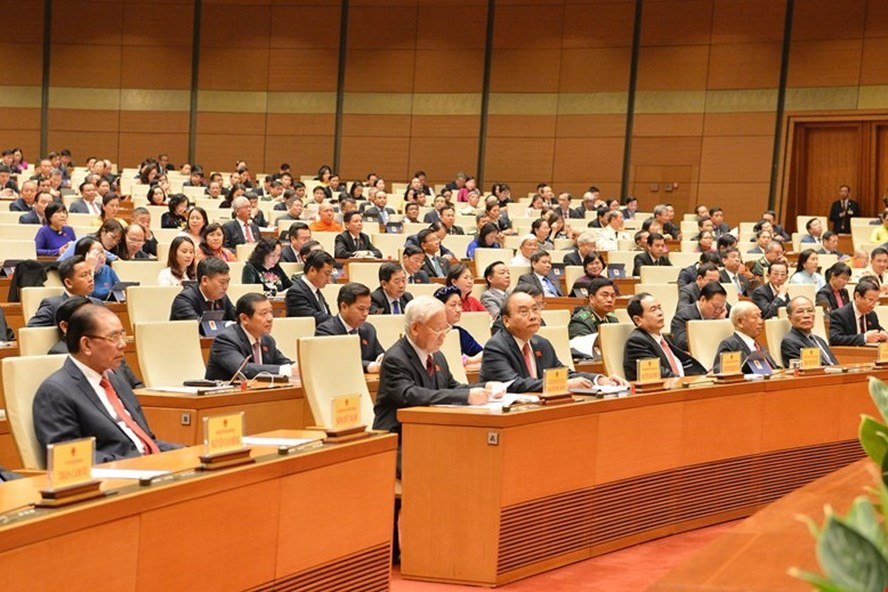 Các đại biểu Quốc hội tham dự phiên khai mạc Kỳ họp thứ 11, Quốc hội Khóa XIV tại Hội trường Diên Hồng. Ảnh: Quốc hội Các đại biểu Quốc hội tham dự phiên khai mạc Kỳ họp thứ 11, Quốc hội Khóa XIV tại Hội trường Diên Hồng. Ảnh: Quốc hội