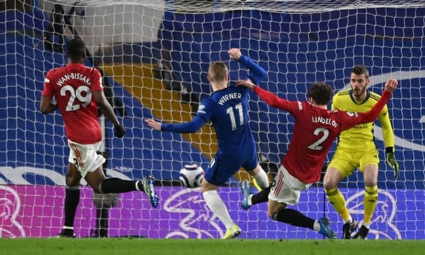 Werner suýt có bàn thắng cho Chelsea. Ảnh: AFP. Werner suýt có bàn thắng cho Chelsea. Ảnh: AFP.