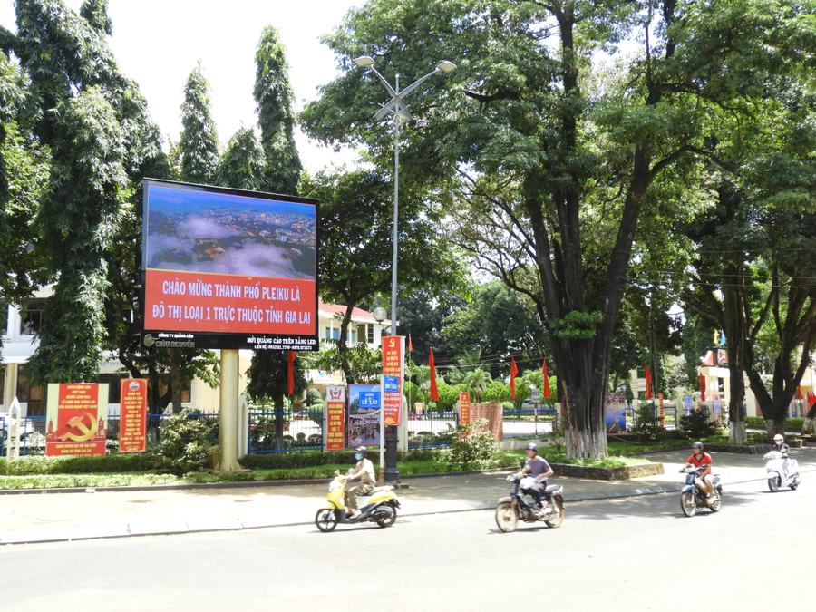Một góc trung tâm TP.Pleiku. Ảnh: Thanh Nhật