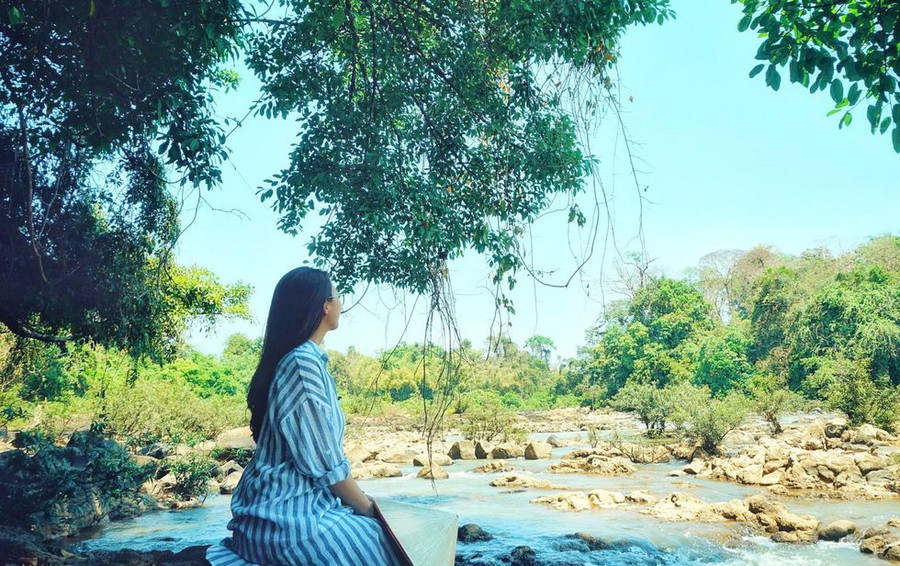 Ghềnh Bến Cự ở rừng Nam Cát Tiên - Ảnh: Huệ Mẫn