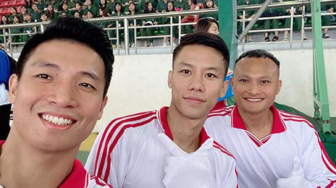 Tiến Dũng, NgọcHhải và Trọng Hoàng sẽ nhẹ gánh hơn nếu AFC Champions League lùi lại tháng 6 - ÀNH: NVCC