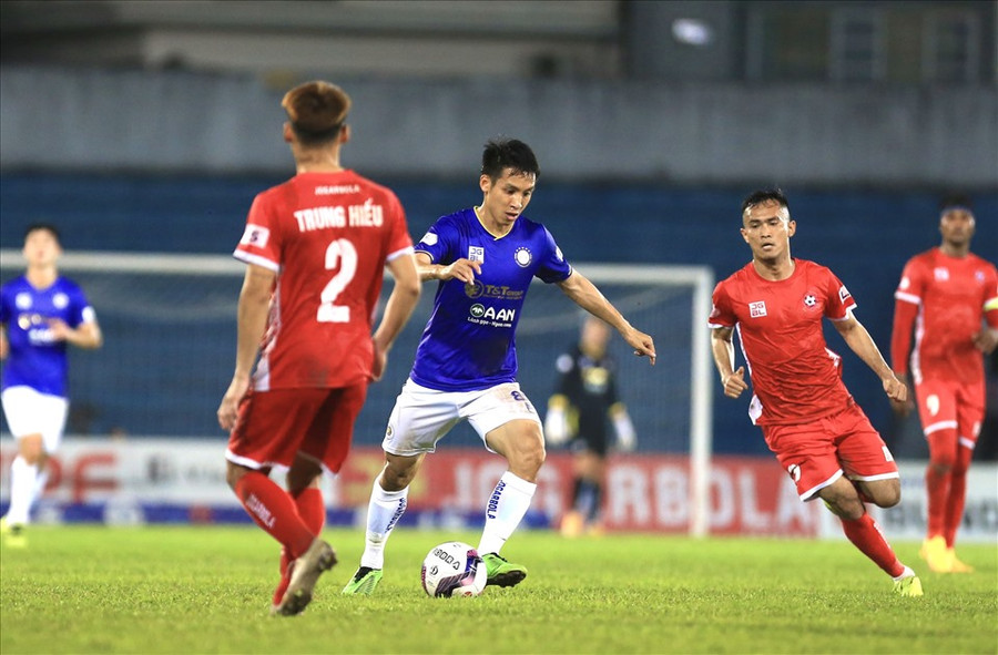 Hùng Dũng là cầu thủ đã mở ra chiến thắng cho Hà Nội. Ảnh: Hoài Thu