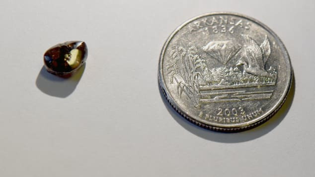 Viên kim cương 2,12 carat màu nâu sẫm như rượu brandy. Viên kim cương 2,12 carat màu nâu sẫm như rượu brandy.