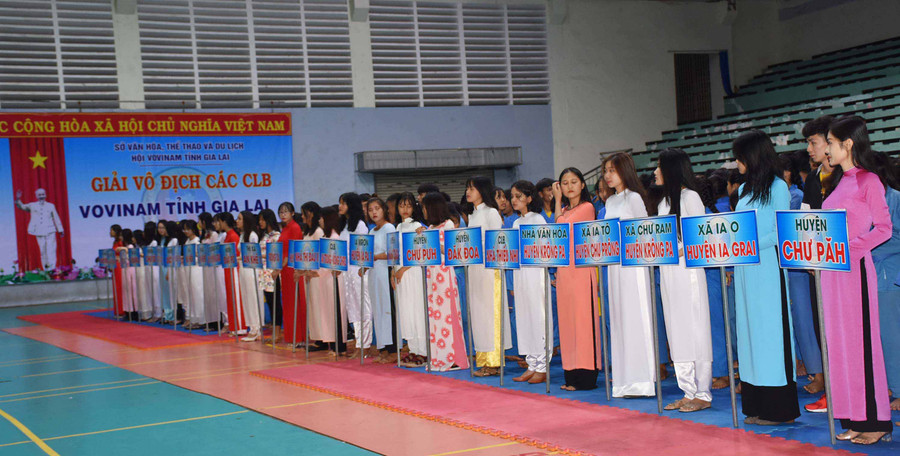 26 CLB Vovinam trên địa bàn tỉnh tham gia tranh tài tại giải. Ảnh: Hà Phương 26 CLB Vovinam trên địa bàn tỉnh tham gia tranh tài tại giải. Ảnh: Hà Phương