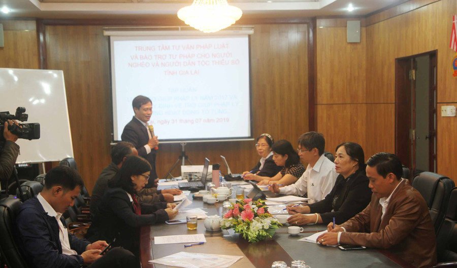 Đội ngũ cán bộ công tác trong lĩnh vực Tư pháp đã tham gia Hội nghị. Ảnh: Văn Ngọc 