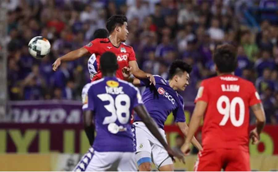  Sau bốn năm, HAGL cắt được chuỗi trận thua khi tới làm khách của Hà Nội ở V-League. Ảnh: Nhật Huy