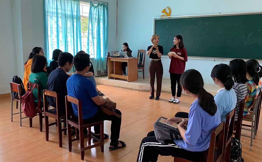  Các học viên tham gia thực hành tại Senobe Class. Ảnh: P.V