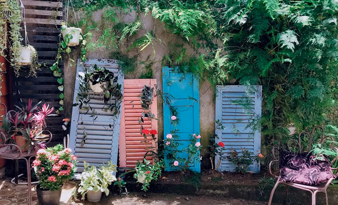 Nữ nhà văn ao ước có ngôi nhà của mình từ rất sớm. Cơ hội đến vào 4 năm trước, khi cô tìm mua được mảnh đất ưng ý với giá chỉ 180 triệu đồng cho 65 m2, nằm trong một ngõ cụt. Thường với diện tích này, người ở đây sẽ dành toàn bộ xây nhà, nhưng Phi Tuyết chỉ xây 3/4 diện tích, còn lại làm vườn.