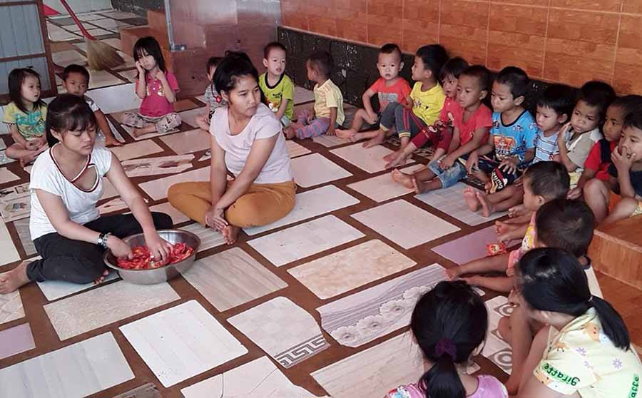  Các em nhỏ tại mái ấm Thiên Ân. Ảnh: H.P