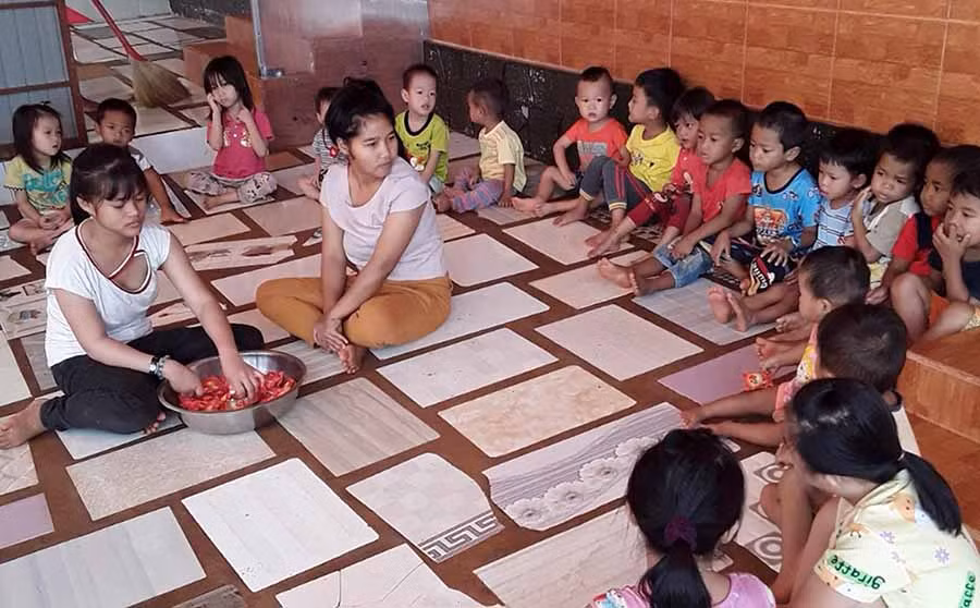  Các em nhỏ tại mái ấm Thiên Ân. Ảnh: H.P