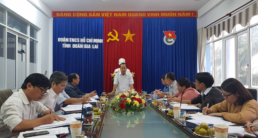  Đồng chí Châu Ngọc Tuấn-Phó Bí thư Tỉnh ủy phát biểu kết luận buổi làm việc. Ảnh: Hà Đức Thành 