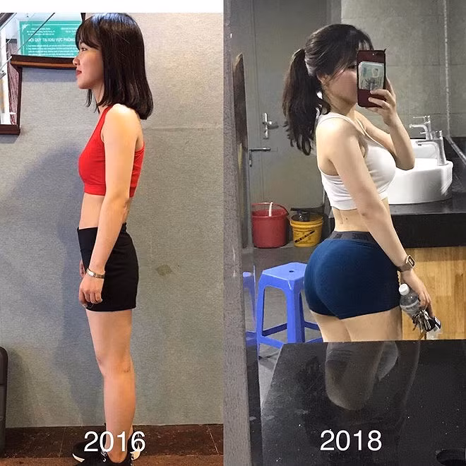  Nhiều người đặc biệt ấn tượng với màn dậy thì thành công của cô gái 24 tuổi. Trước đây, Thùy Trang có thân hình khá gầy gò. Nhưng nhờ chăm chỉ luyện tập thể dục, chỉ sau 2 năm, cô nàng đã 