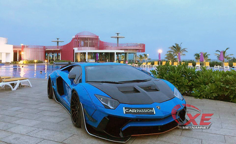  Lamborghini Aventador màu sơn Le Mans Blue độ Liberty Walk của đại gia Vũng Tàu Đỗ Đức Chính