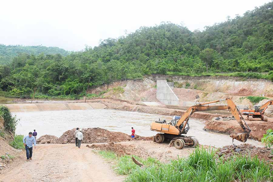  Công trình thủy lợi Plei Keo đến thời điểm hiện tại đã đạt 96% khối lượng thi công, đảm bảo hoàn thành trong năm 2019. Ảnh: MINH TRIỀU