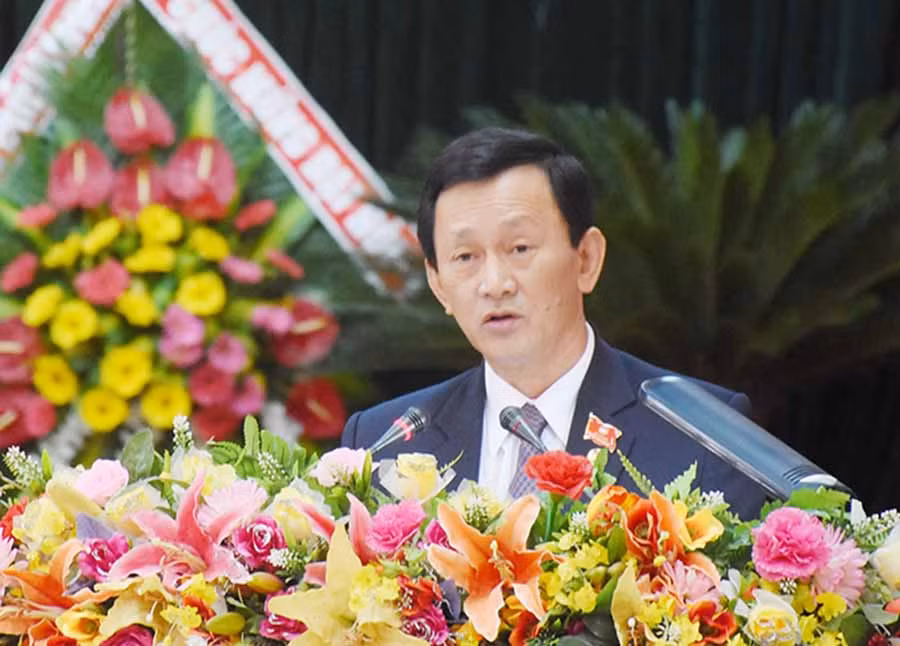 Bí thư Tỉnh ủy Dương Văn Trang phát biểu chỉ đạo tại đại hội. Ảnh: Minh Nguyễn