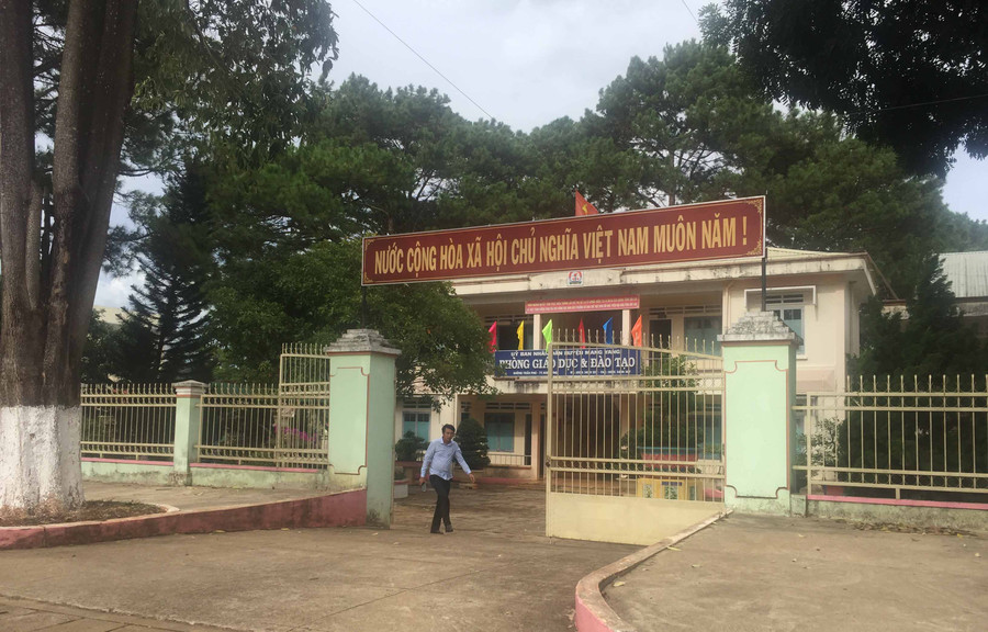 Phòng Giáo dục và Đào tạo huyện Mang Yang nơi ông Diệp giữ chức Trưởng phòng. Ảnh: Văn Ngọc