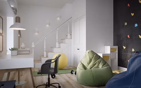 Nội thất phòng khách chủ yếu tập trung vào màu kem, xám, trắng và gỗ tự nhiên. Nội thất phòng khách chủ yếu tập trung vào màu kem, xám, trắng và gỗ tự nhiên.