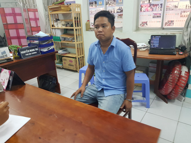  Trần Anh Vũ (32 tuổi) tại cơ quan công an