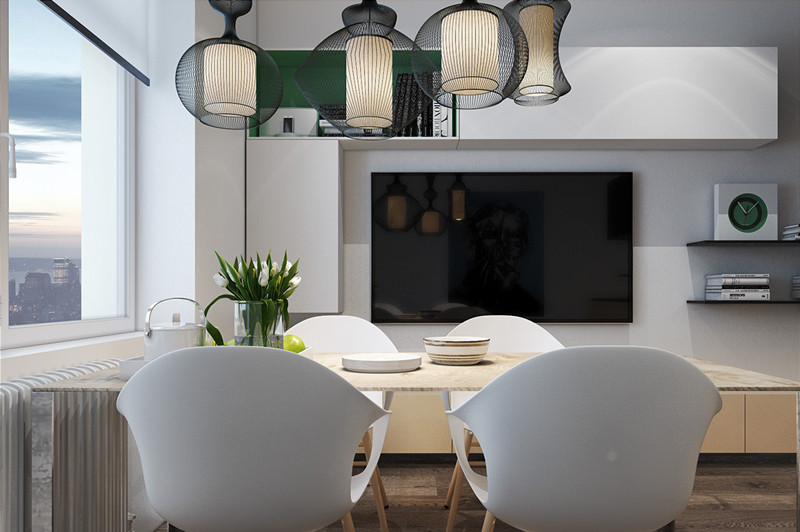 Đèn lưới mang đến cảm giác ấm cúng và quen thuộc cho căn hộ. Đèn lưới mang đến cảm giác ấm cúng và quen thuộc cho căn hộ.