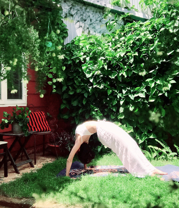  Cô chủ nhỏ cũng thử khá nhiều phong cách khác nhau cho khu vườn trước nhà. Nhưng tận tới khi chuyển sang trồng cỏ Nhật - đẹp, sống khỏe, ít phải tưới - Phi Tuyết mới ưng ý. Vườn nhỏ nhưng có nhiều cây cảnh, hoa, cây leo, cho cảm giác như 