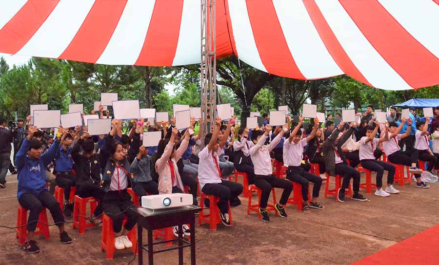 Phần thi Rung chuông vàng diễn ra sôi nổi, hấp dẫn. Ảnh: P.V