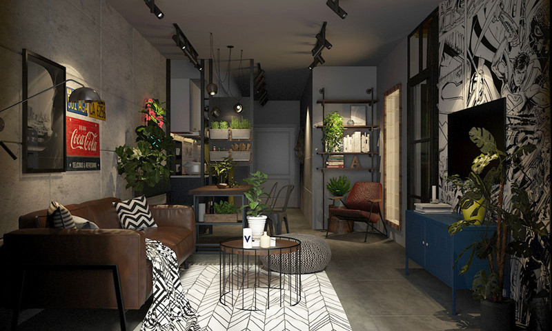 Thiết kế căn hộ lấy bối cảnh trong một bộ truyện tranh của Nhật Bản.