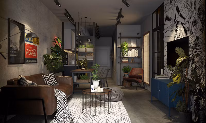 Thiết kế căn hộ lấy bối cảnh trong một bộ truyện tranh của Nhật Bản.