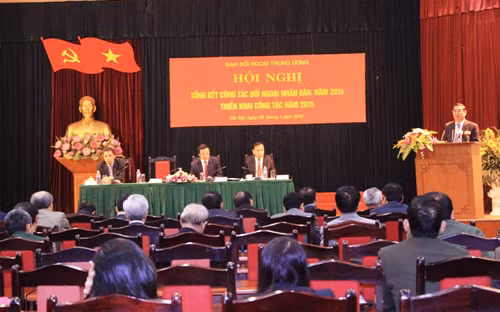 Hội nghị tổng kết công tác đối ngoại nhân dân năm 2014.