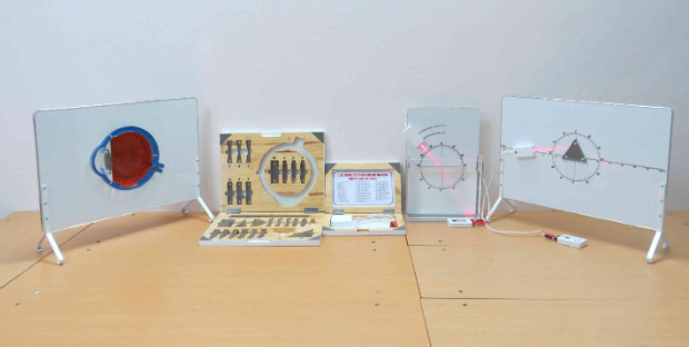 Bộ thí nghiệm quang học đa năng của nhóm tác giả ở Thái Bình. Ảnh: BTC  Bộ thí nghiệm quang học đa năng của nhóm tác giả ở Thái Bình. Ảnh: BTC