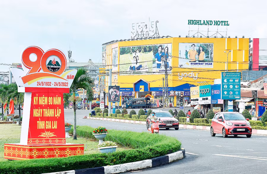 Thành phố Pleiku ngày càng khang trang, hiện đại. Ảnh: Đức Thụy