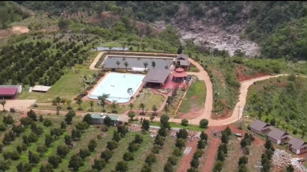 Điểm tham quan du lịch trái phép Farmstay Sâm Phát nhìn từ trên cao. Ảnh: baovanhoa.vn