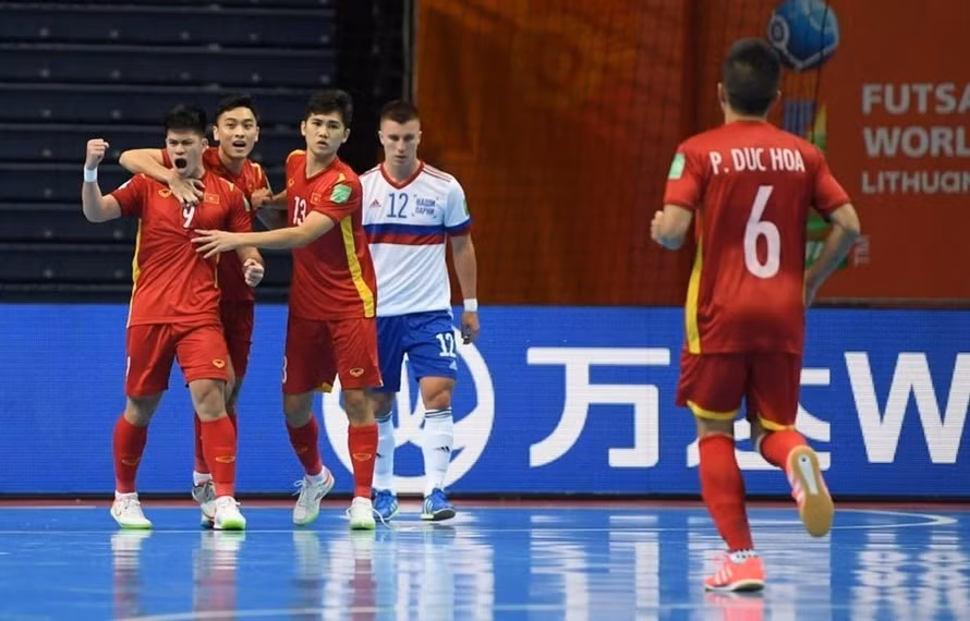 Futsal Việt Nam hướng đến mục tiêu giành tấm Huy chương Vàng SEA Games 31. Ảnh: VFF