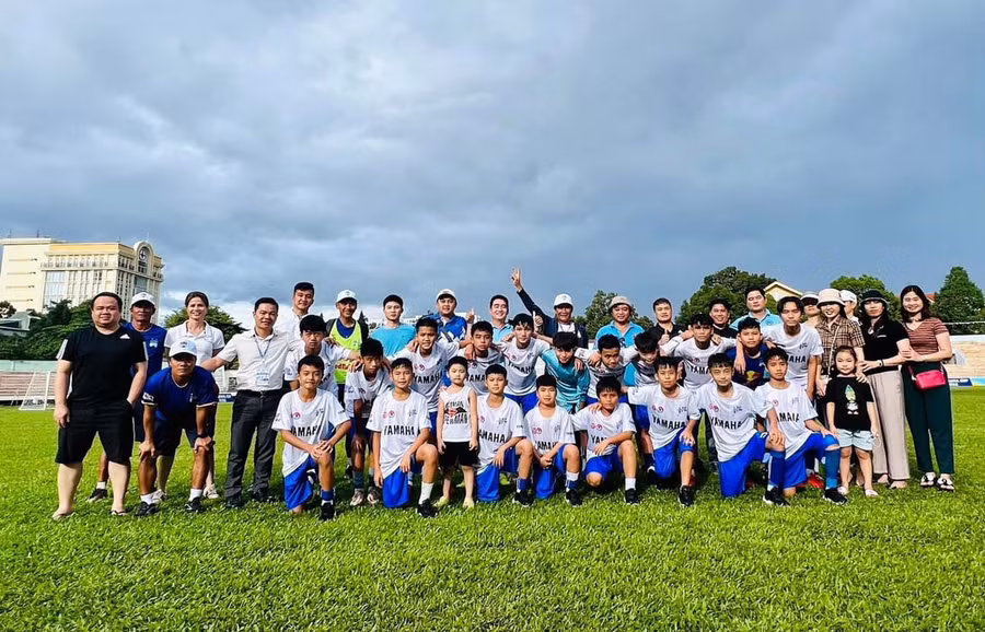 Các cầu thủ U13 HAGL đã giành quyền vào chơi ở vòng chung kết. Ảnh: Văn Đại