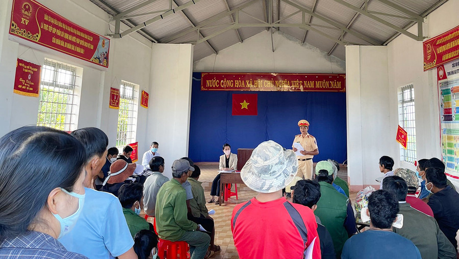  Quang cảnh buổi tuyên truyền. Ảnh: Nguyên Bình