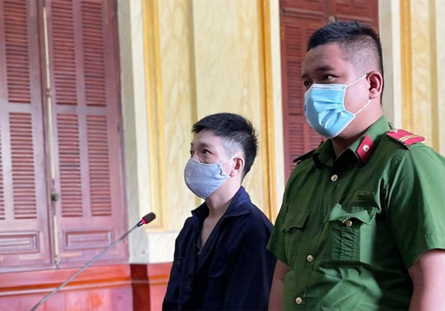 Bị cáo Đinh Thanh Bình khi nghe HĐXX tuyên án tử hình. Ảnh: HOÀNG YẾN