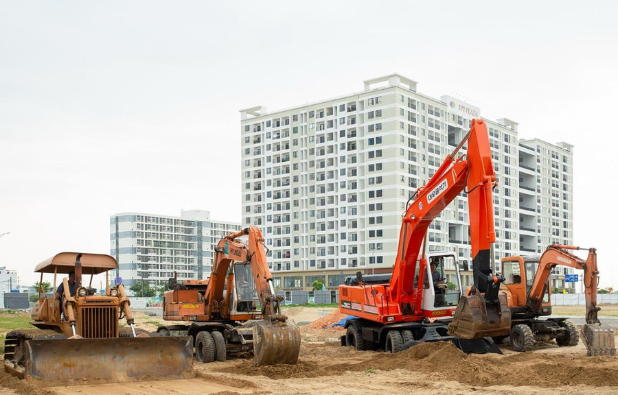 Công ty CP Đô thị FPT Đà Nẵng thuộc Tập đoàn FPT vừa khởi công xây dựng 5 dự án thuộc tổ hợp hạ tầng khu Đô thị tại phường Hòa Hải, quận Ngũ Hành Sơn, Thành phố Đà Nẵng. Ảnh: Phan Phương/Vietnam+