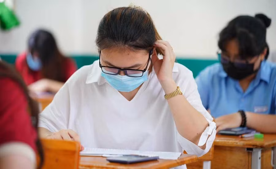 Thí sinh tham gia thi kỳ thi tốt nghiệp THPT năm 2021. Ảnh: Độc Lập