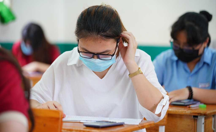 Thí sinh tham gia thi kỳ thi tốt nghiệp THPT năm 2021. Ảnh: Độc Lập