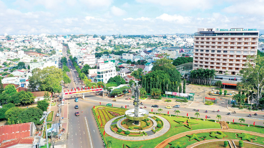 Thành phố Pleiku ngày càng khang trang, hiện đại. Ảnh: Quang Tấn