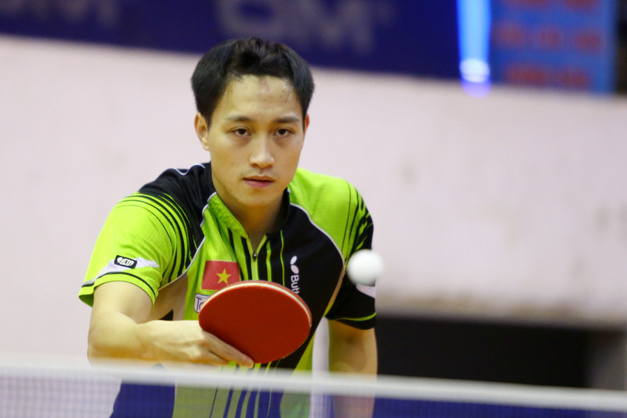 Tay vợt Nguyễn Anh Tú sẽ gặp khó khăn ở nội dung đơn nam. Ảnh: Vương Anh