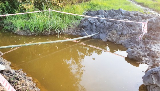  Hố nước nơi cháu N.N.L. chết đuối