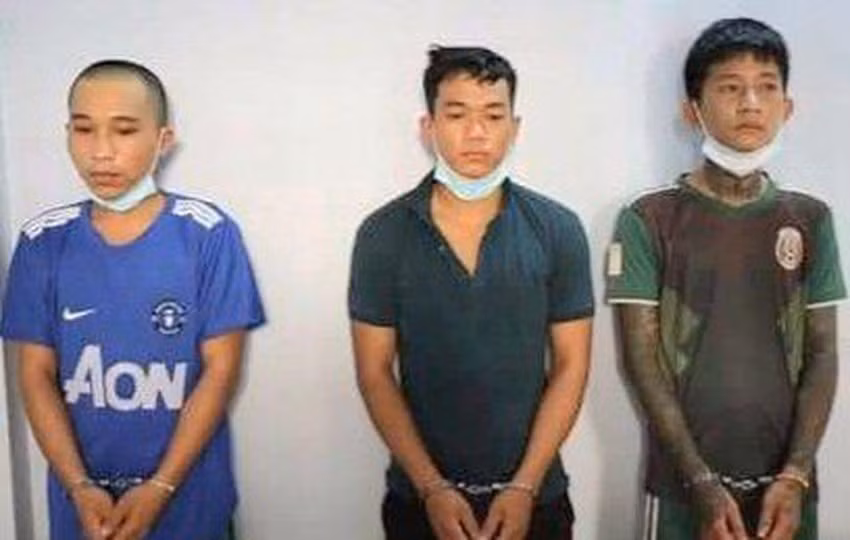 Ba thanh niên từng có tiền án về tội trộm cắp tài sản. Ảnh: CA