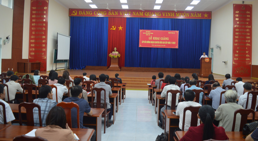 Quang cảnh lễ khai giảng. Ảnh: Anh Huy