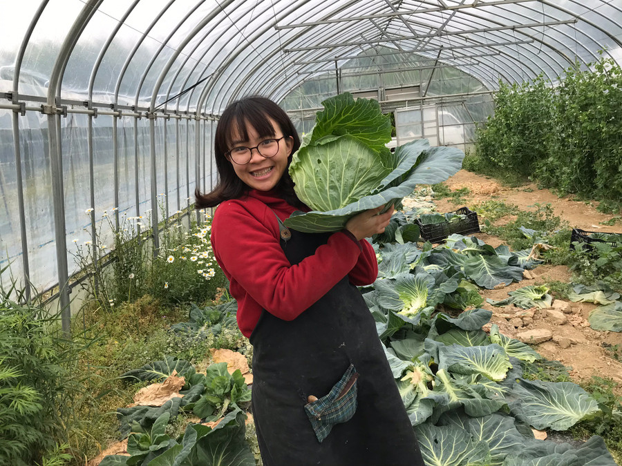 Cô gái 9X luôn giữ vững tinh thần trong những ngày làm việc tại Nhật Bản. Ảnh: NVCC