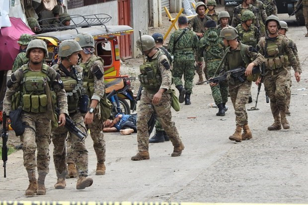  Binh sỹ Philippines. (Ảnh: AFP/TTXVN)